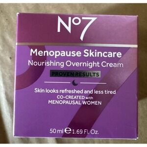 No7 Menopause Skincare Nourishing Overnight Cream 50 ml 1.69 oz~SOLD OUT